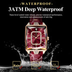 POEDAGAR Luxury High Quality Women Wristwatch Waterproof Date Rectangle Watch For Woman Leather Quartz Women's Watches Reloj+Box