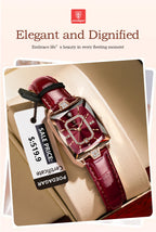 POEDAGAR Luxury High Quality Women Wristwatch Waterproof Date Rectangle Watch For Woman Leather Quartz Women's Watches Reloj+Box